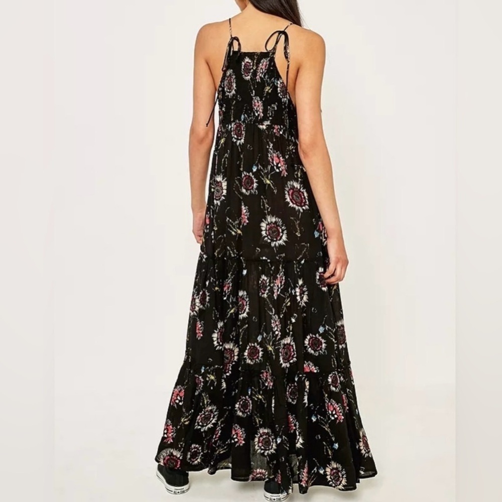 Intimately Free People Garden Party Black Floral Maxi Dress, Sleeveless, Small - Picture 4 of 15